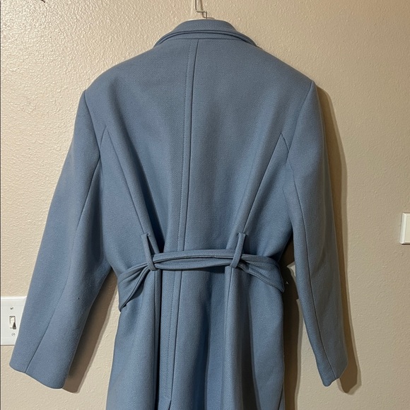 Mango Blue Double-Breasted Coat - Picture 7 of 17